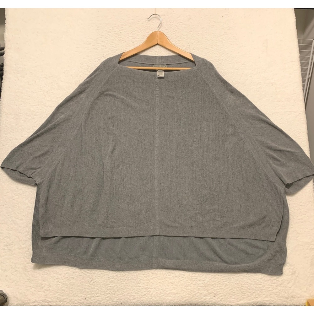 Barefoot Dreams CozyChic Ultra Lite Oversized Pullover Top S/M BDWCU21258 Gray